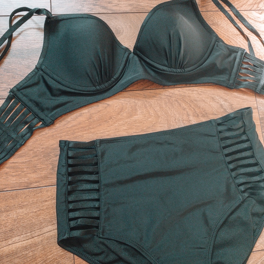 Black Xhilaration Push Up High Waisted Bikini